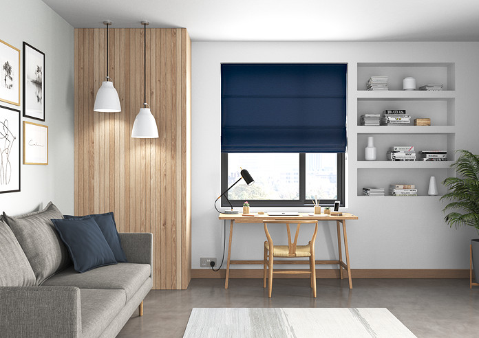 Kent, Navy - Twist&Fit Roman Blind - Image 5